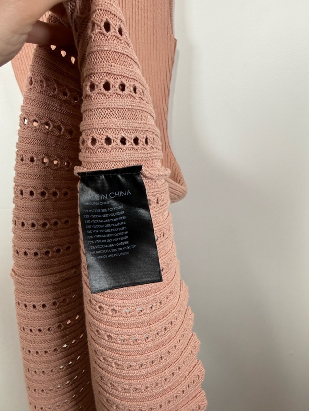 Club Monaco Rose Sleeveless Ribbed Pointelle Dress - Picture 4 of 7